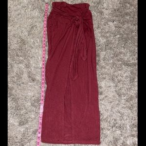 Alya Wrap Maxi Skirt with Slit | Size: M (Juniors)